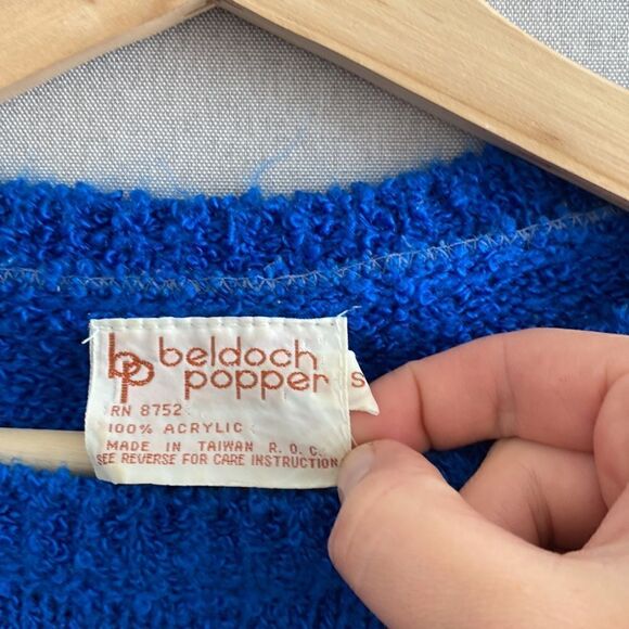 Vintage 1980s Beldoch Popper striped sweater fisherman core - Picture 3 of 4